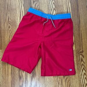 Southern Tide Boys XL Red and white swimsuit